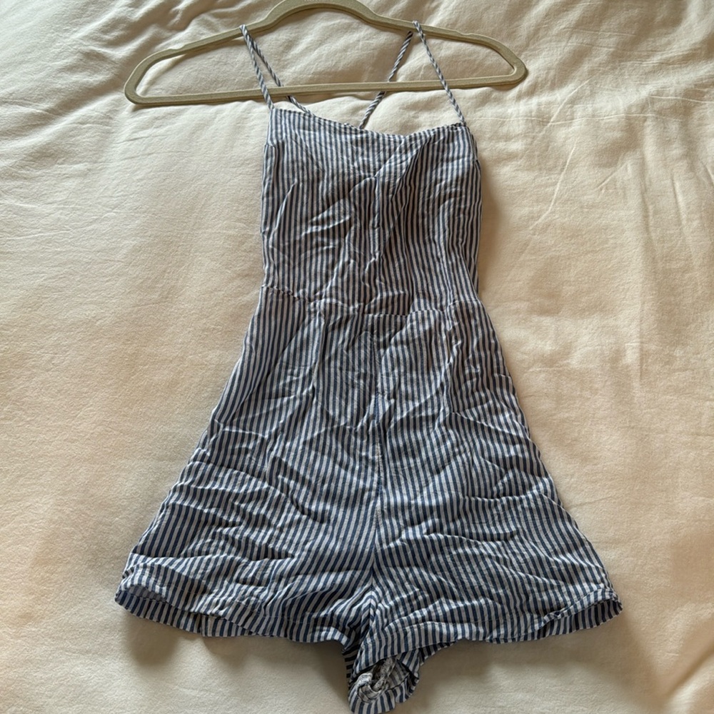 nautical striped romper
